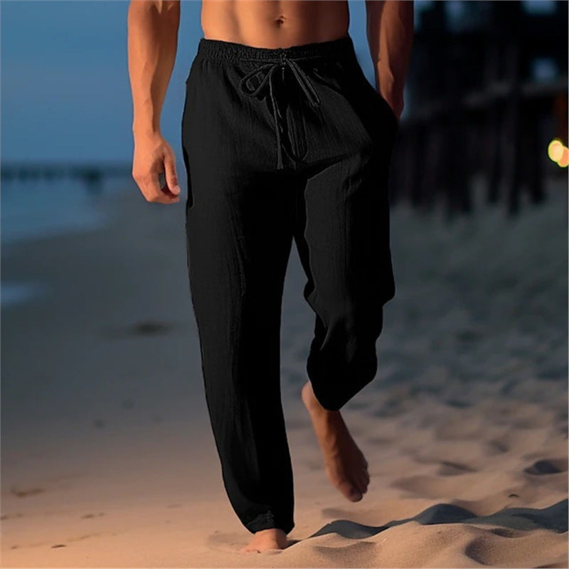 Men's breathable beach pants with adjustable waistband Lisslune