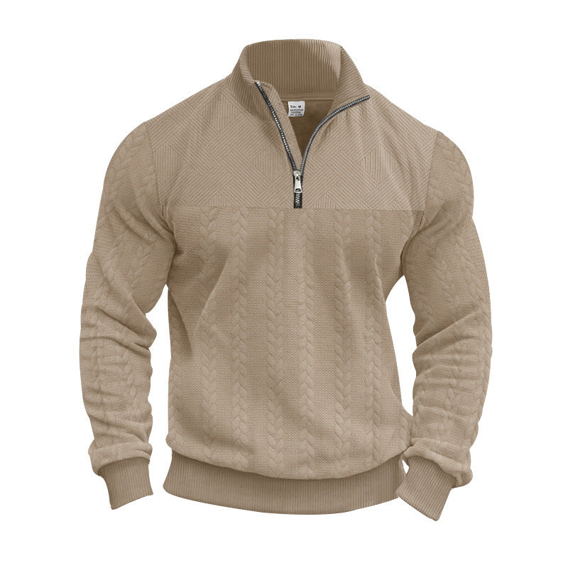 Men's structured sweater with half zipper Lisslune