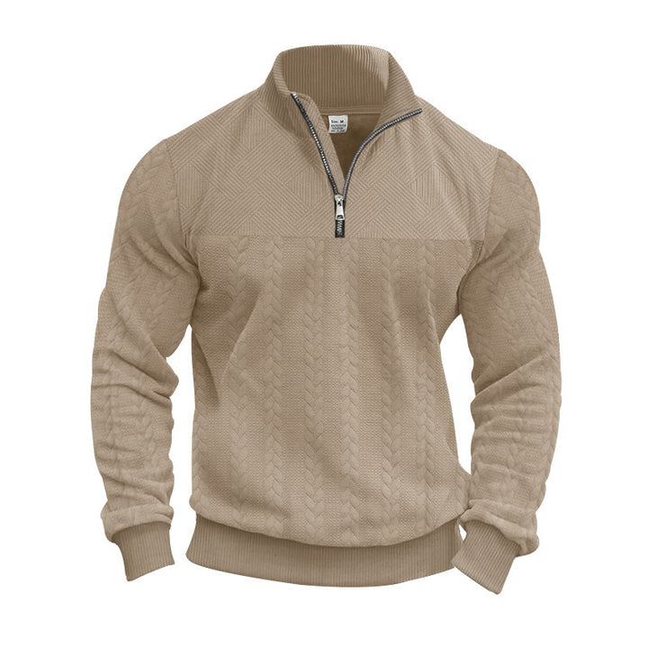 Men's structured sweater with half zipper Lisslune