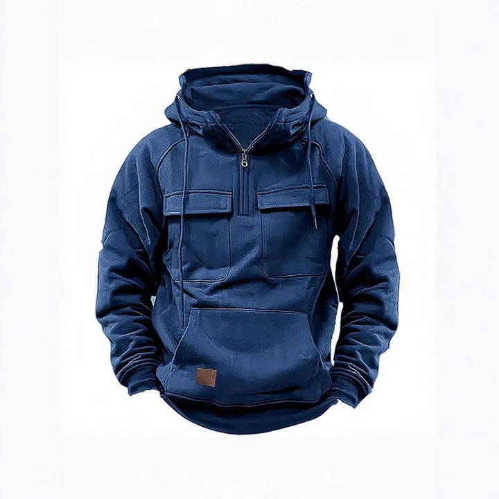 Men's sporty hoodie in utility style with practical pockets Lisslune