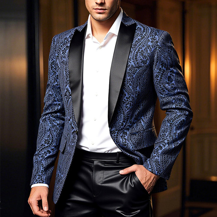 Men's stylish blazer with paisley pattern Lisslune