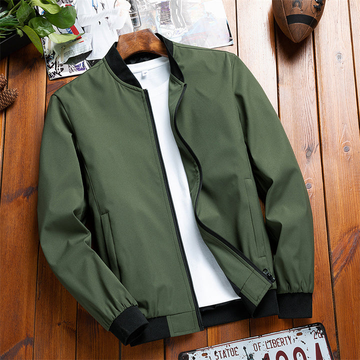 Men's Sporty Bomber Jacket with Practical Side Pockets Lisslune