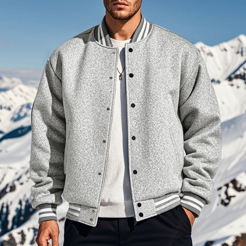 Men's sporty college jacket with contrast details Lisslune