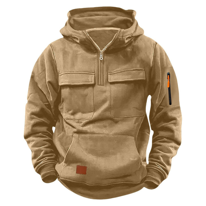 Men's functional hooded jacket with zipper and practical pockets Lisslune