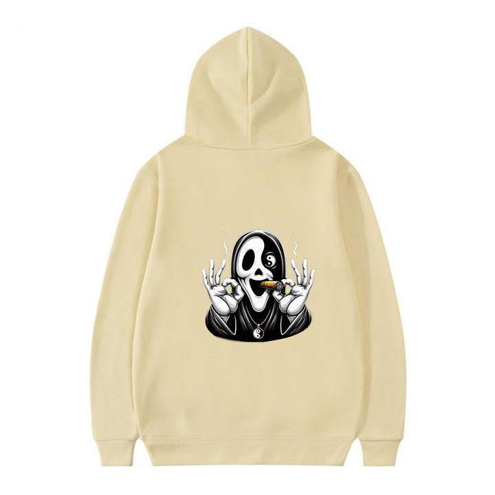Women's hoodie with artistic skull print and casual fit Lisslune