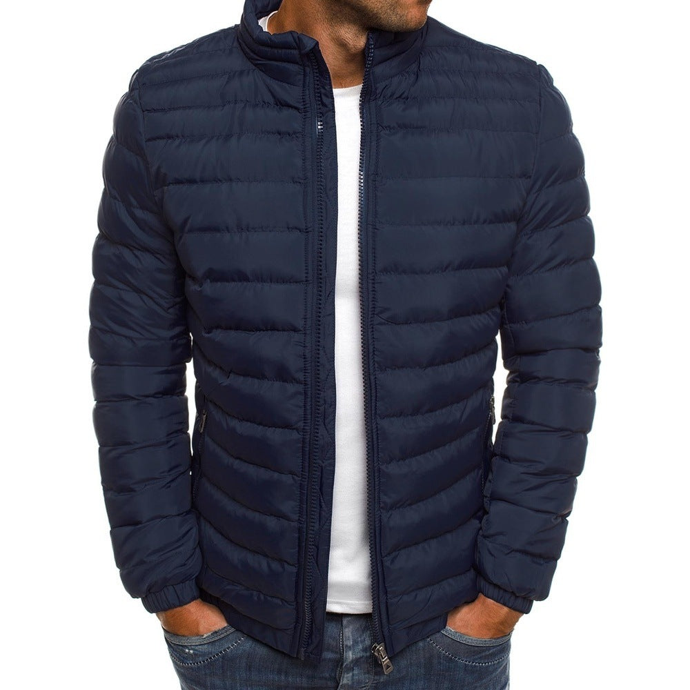 Men's lightweight quilted jacket with high collar and elastic cuffs Lisslune