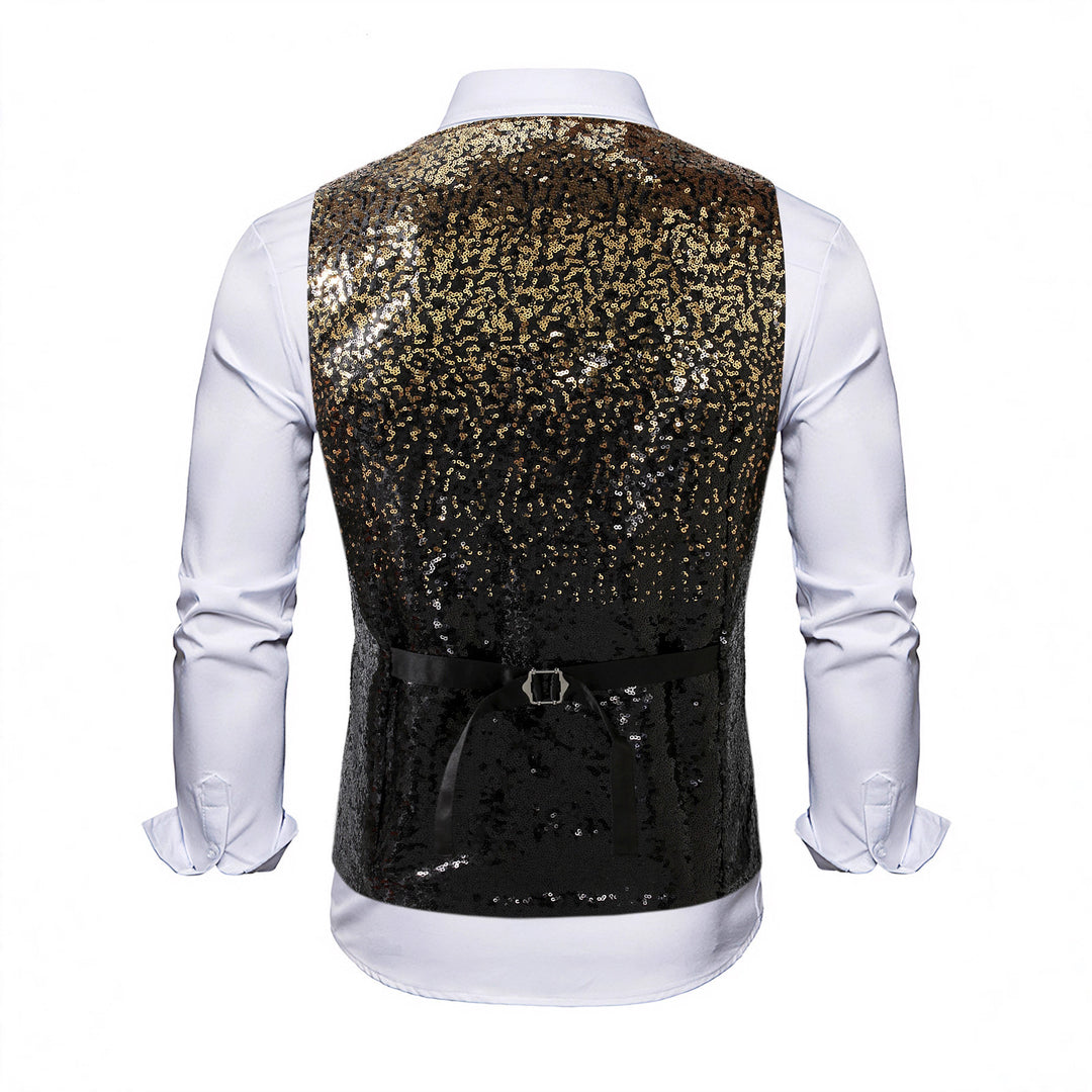 Men's Shimmering Sequin Vest Lisslune