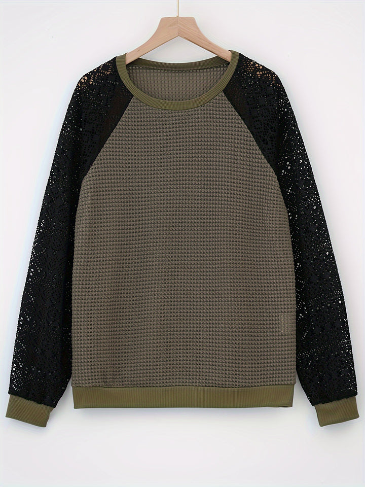 Women's sweater with lace sleeves Lisslune