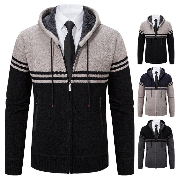 Men's fashionable hoodie with textured design Lisslune