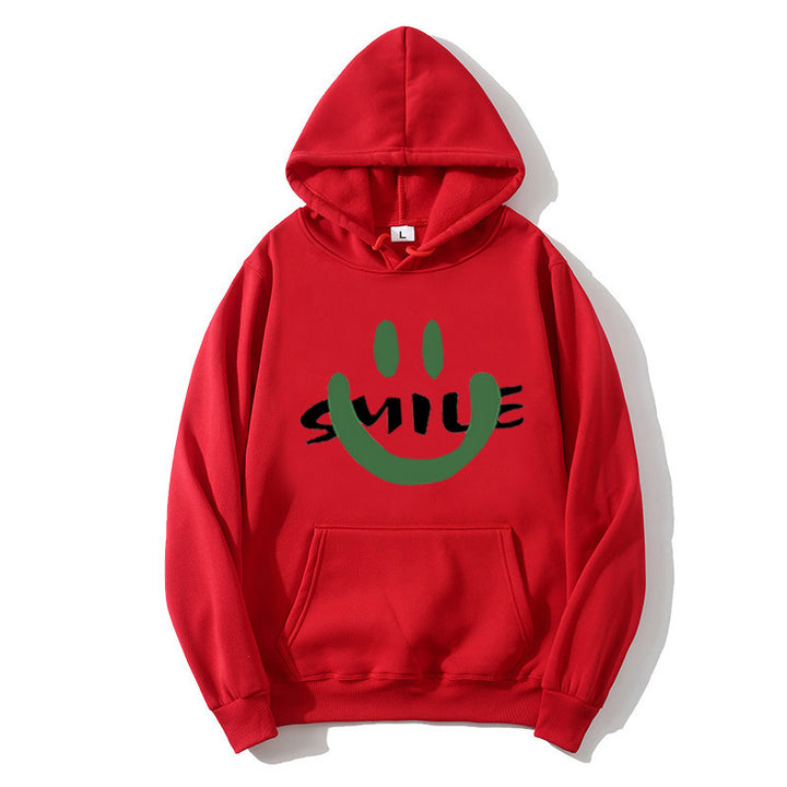 Women's Hoodie with Casual Smile Motif Lisslune
