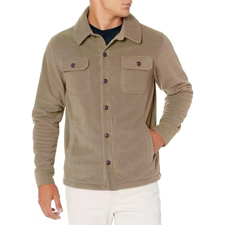 Men's fleece jacket with practical pockets Lisslune
