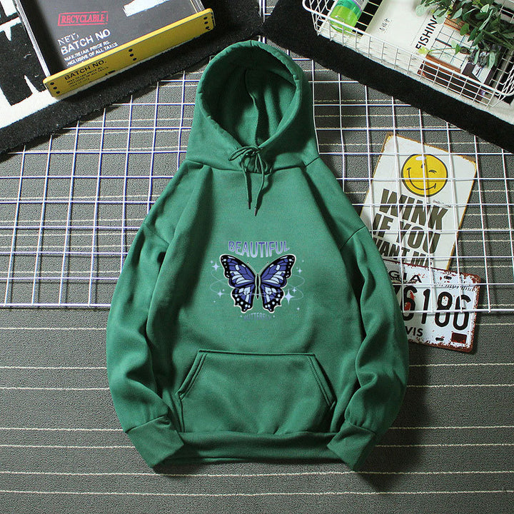 Lady hoodie with creative butterfly design Lisslune