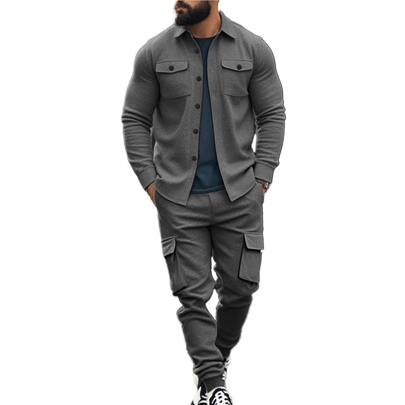 Men's cozy leisure set with functional pockets and stylish design Lisslune