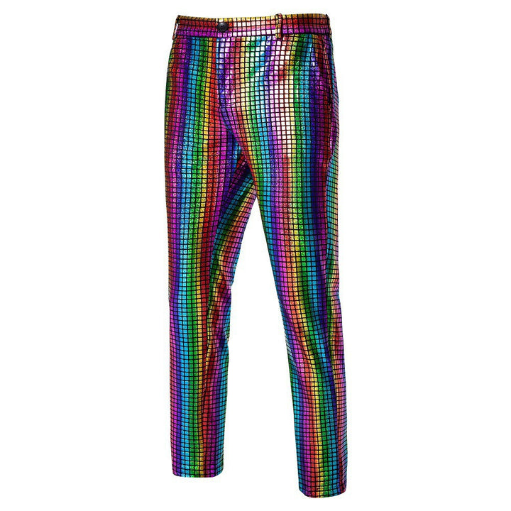 Men's stylish disco pants in modern glitter pattern Lisslune