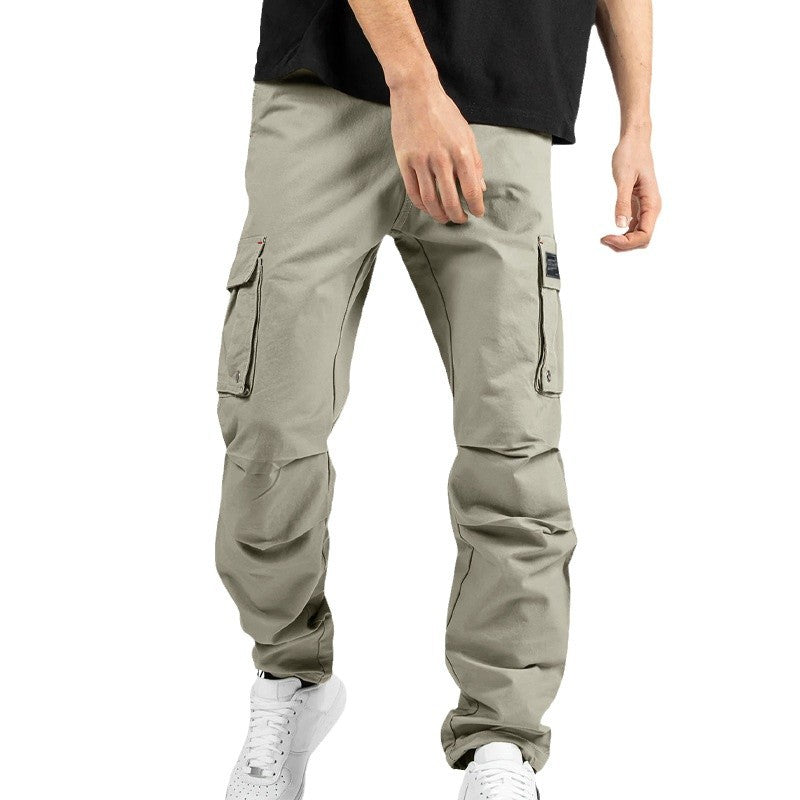 Men's cargo pants with multifunctional pockets and elastic waistband Lisslune
