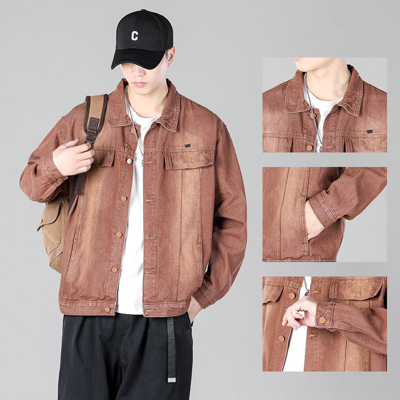 Men's fashionable denim jacket with functional pockets and casual cut Lisslune