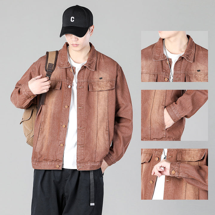 Men's fashionable denim jacket with functional pockets and casual cut Lisslune