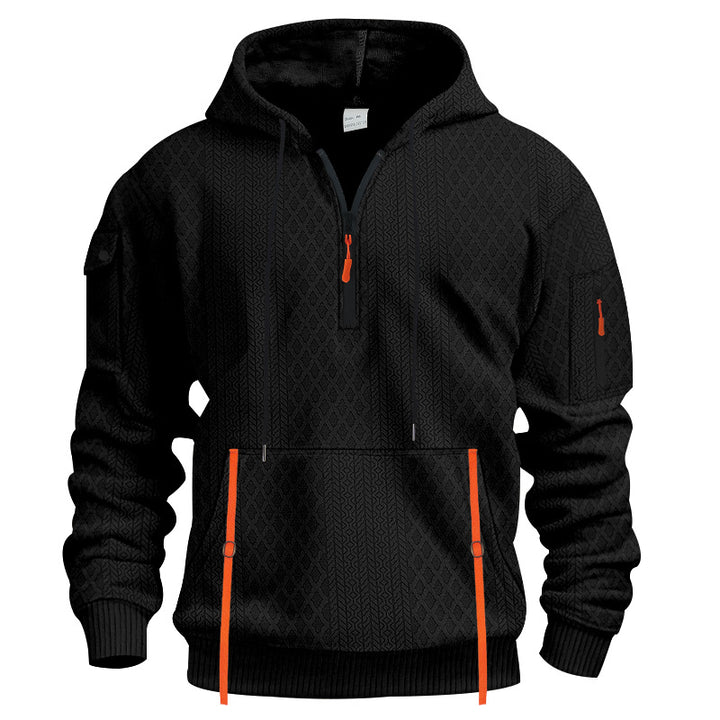 Men's functional hoodie with zipper and practical pockets Lisslune