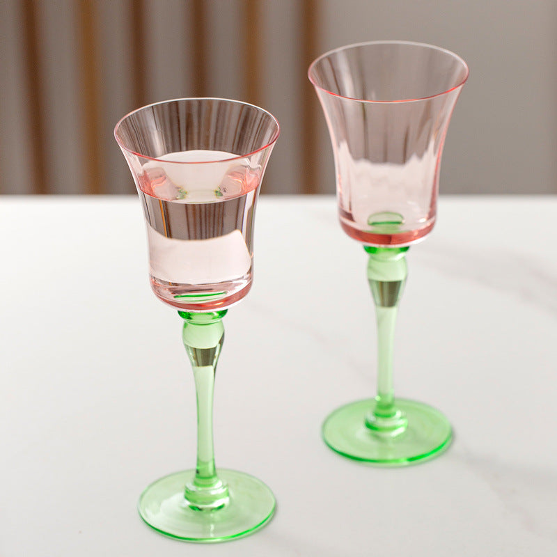 Lisslune | Vintage French Style Pink Champagne Glass