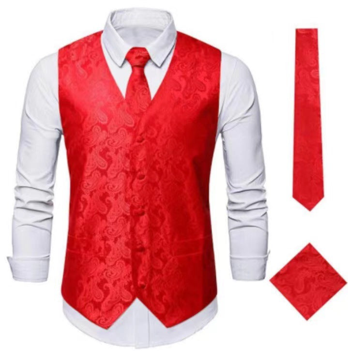 Men's elegant waistcoat with floral pattern Lisslune