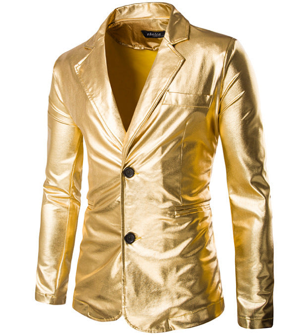Men's fashionable shiny suit blazer Lisslune