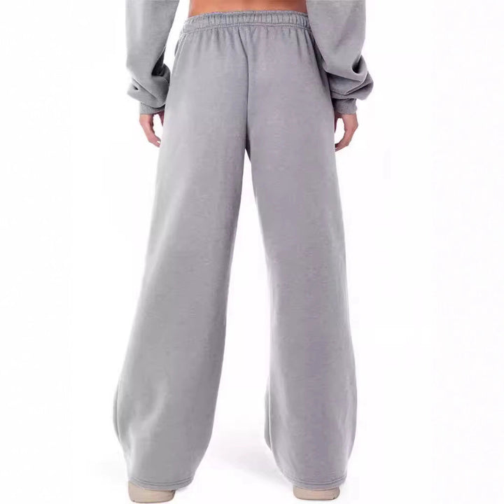 Women's loose-fitting leisure pants with elastic waistband and side pockets Lisslune