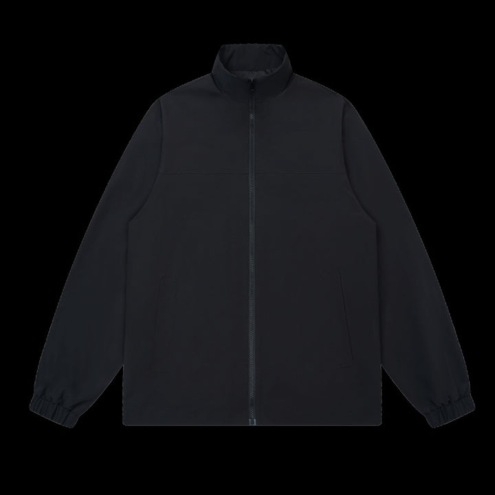 Men's Sporty Transition Jacket with Elastic Hem and High Collar Lisslune