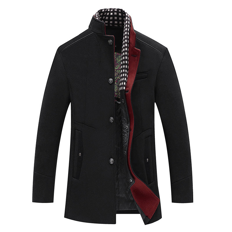 Men's Stylish Transitional Jacket with Elegant Collar and Textured Inner Lining Lisslune