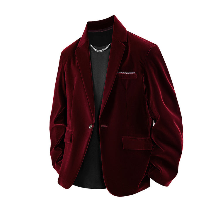 Men's Velvet Blazer Lisslune