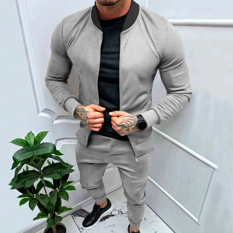 Men's sporty tracksuit with stylish zipper and breathable materials Lisslune