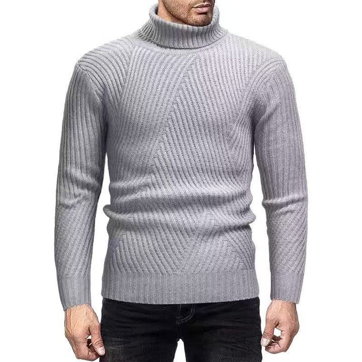 Men's turtleneck sweater with ribbed texture Lisslune