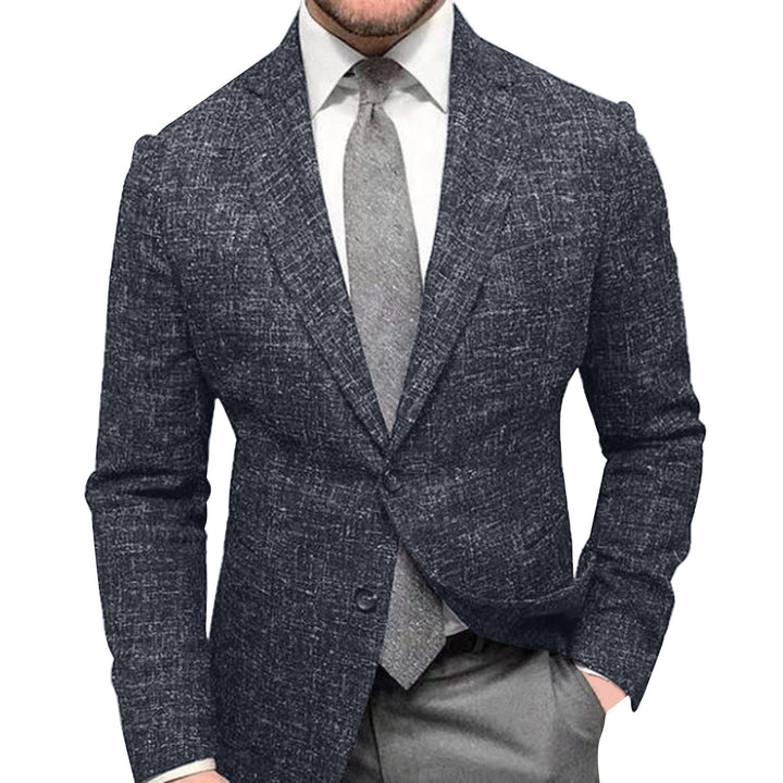 Men's elegant plaid pattern blazer jacket with slim fit Lisslune