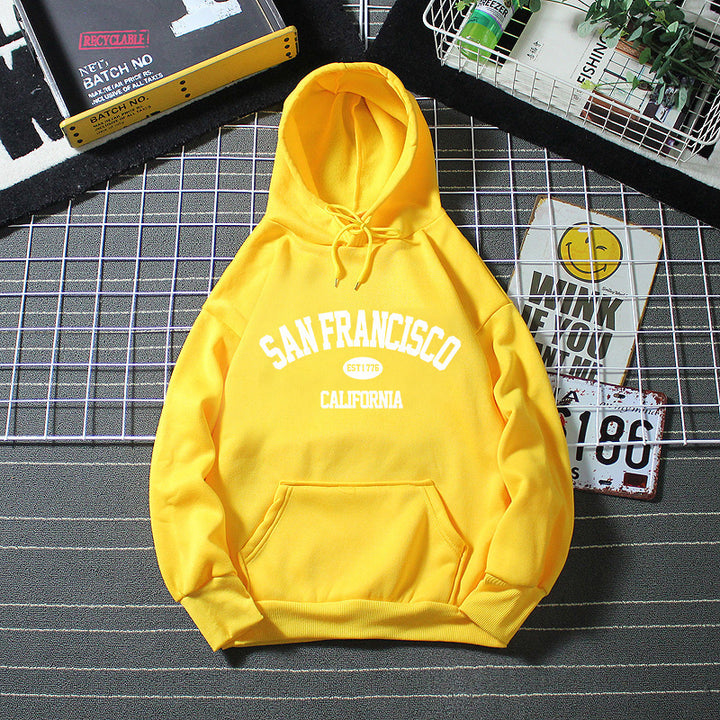 Women's hoodie with modern San Francisco print Lisslune