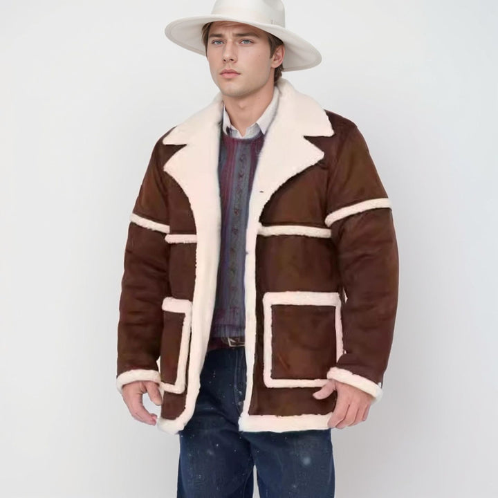Men's elegant outdoor jacket with luxurious lambskin lining Lisslune