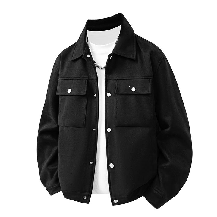 Men's fashionable casual jacket with practical pockets and classic collar Lisslune