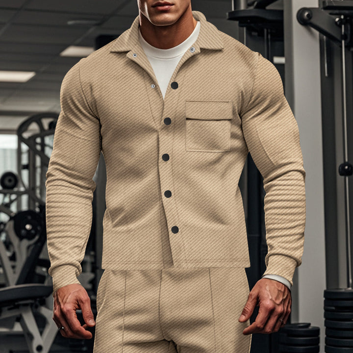 Men's men's jacket made of comfortable fabric with modern button details and chest pocket Lisslune