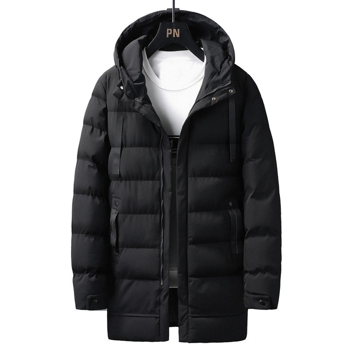 Men's insulated winter jacket with adjustable collar and functional pockets Lisslune