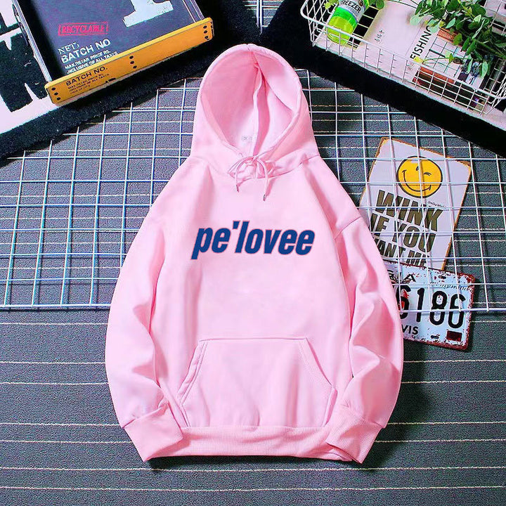 Women's hoodie with modern lettering Lisslune 1772612762