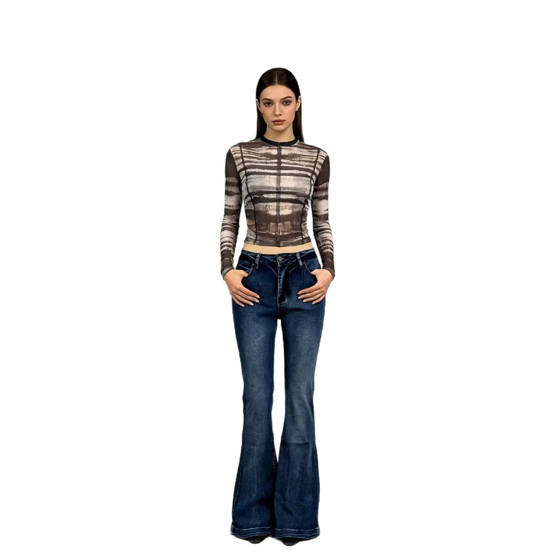 Women's elegant cropped top with puff sleeves and vintage embroidery Lisslune