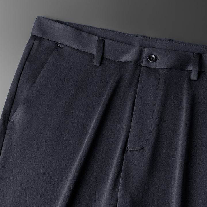 Men's Elegant Slim-Fit Fabric Trousers Lisslune