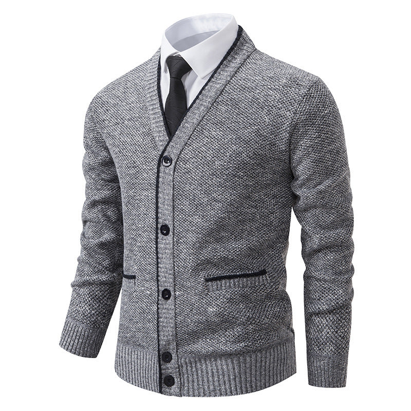 Men's cardigan with V-neck and practical pockets Lisslune