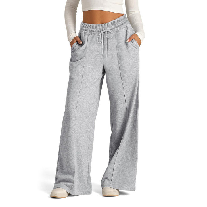 Women’s wide jogging pants with elastic waistband and side pockets Lisslune