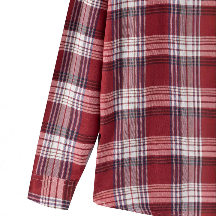 Men's casual flannel shirt with various check patterns Lisslune