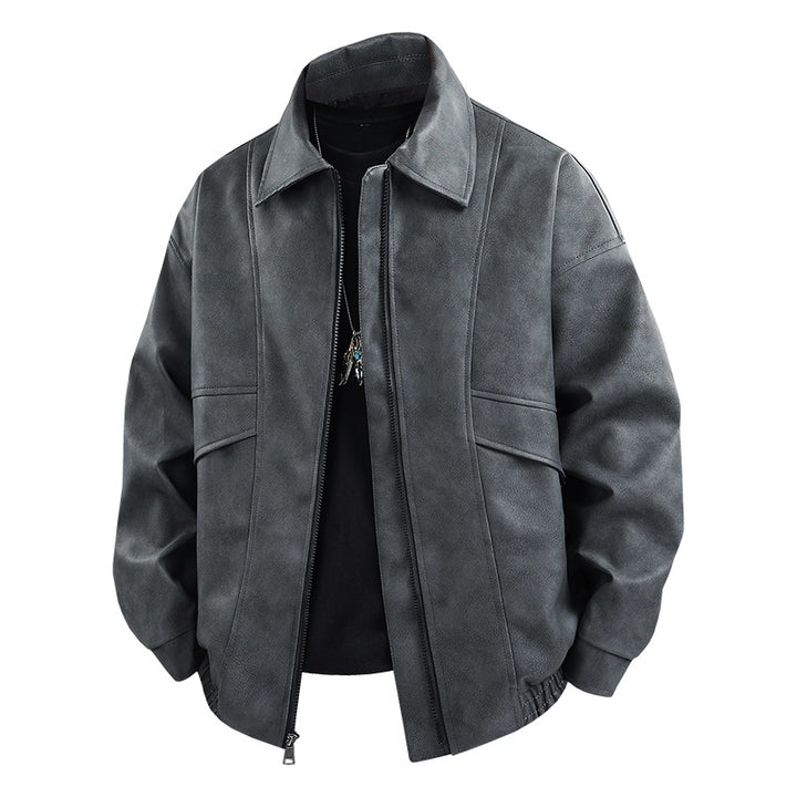 Men's transition jacket in a casual vintage style with side pockets and elastic cuffs Lisslune