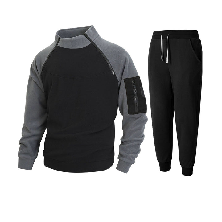 Men's sporty top with functional zipper and comfortable jogging pants Lisslune