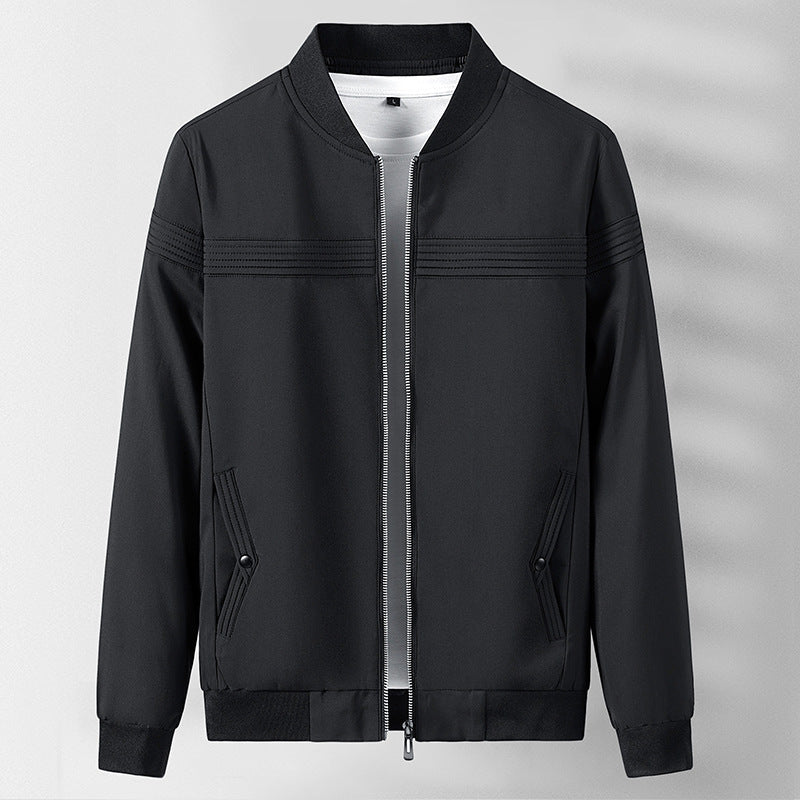Men's Fashionable Transitional Jacket with Textured Design Lisslune