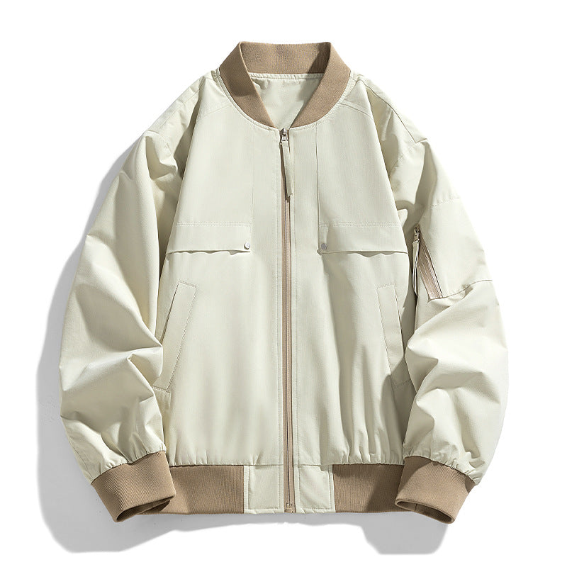 Men's casual transitional jacket with practical pockets Lisslune
