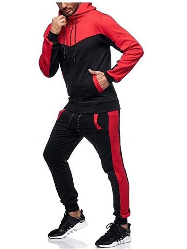 Men's sporty tracksuit with hood and practical pockets Lisslune