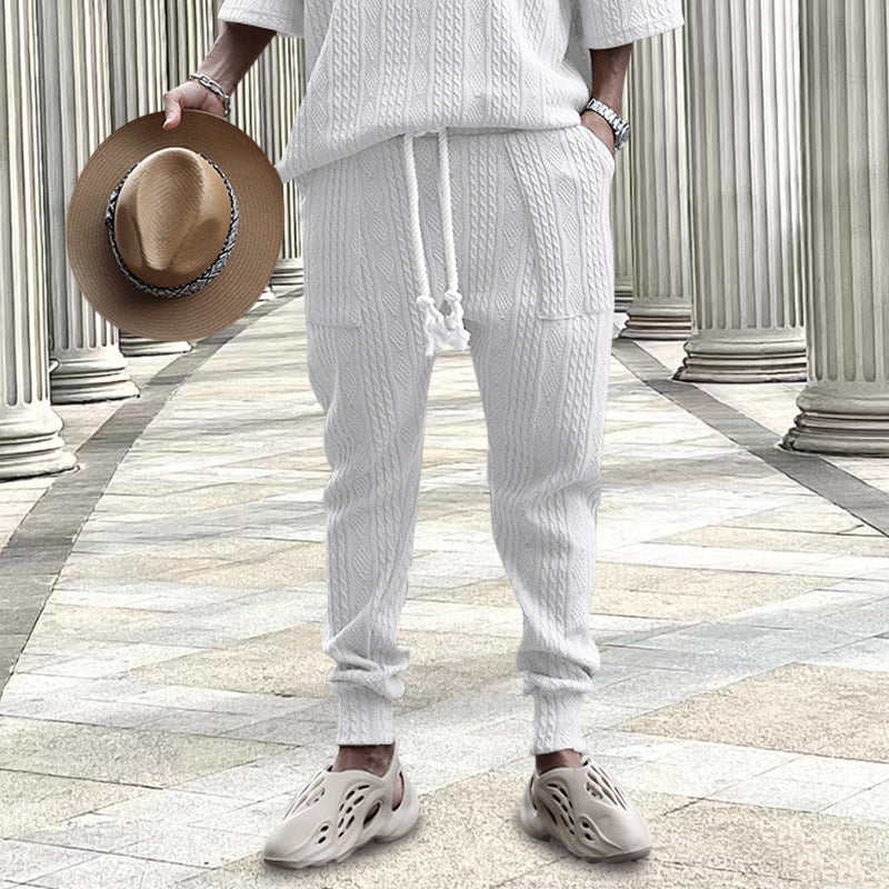 Men's urban leisure outfit with textured fabric quality Lisslune