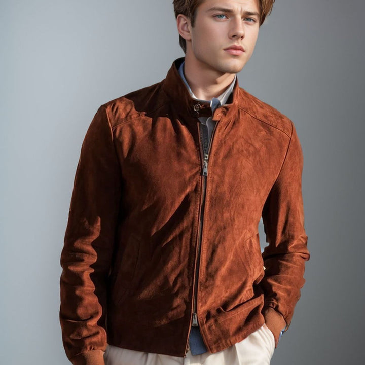 Men's luxurious suede jacket Lisslune